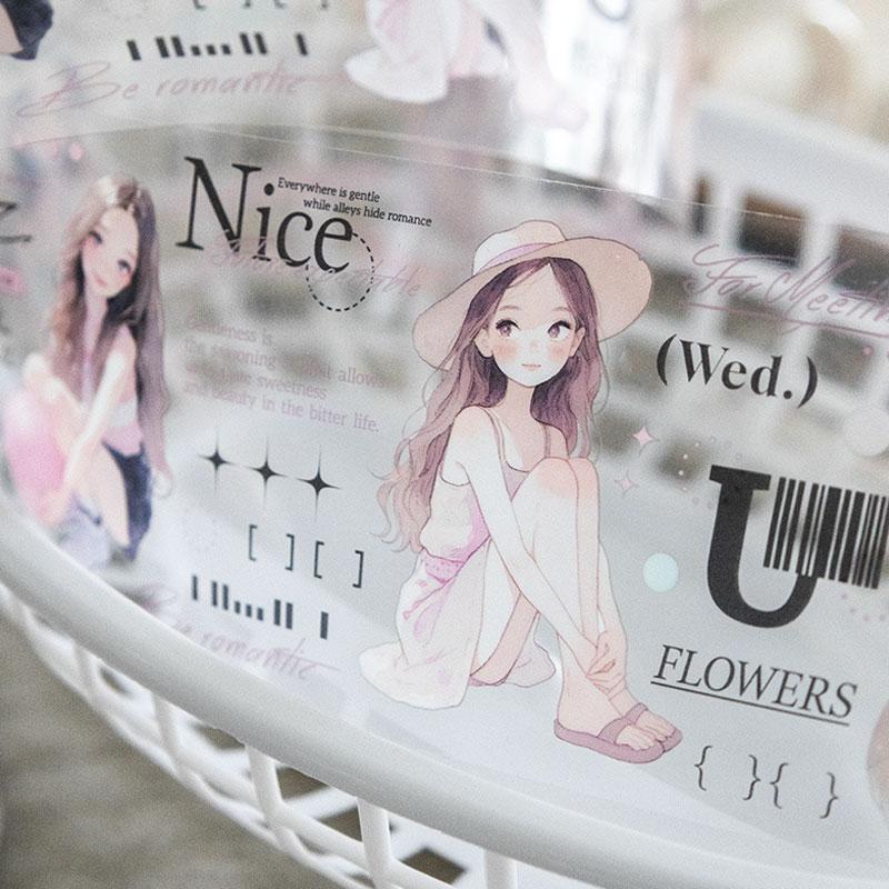 コラージュ 素材 マスキングテープ マステ 人物 女性 女の子 かわいい