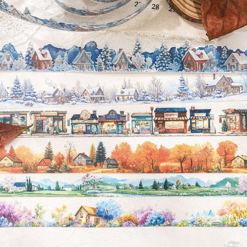 コラージュ 素材 マスキングテープ マステ 風景 背景 景色 桜 ショップ