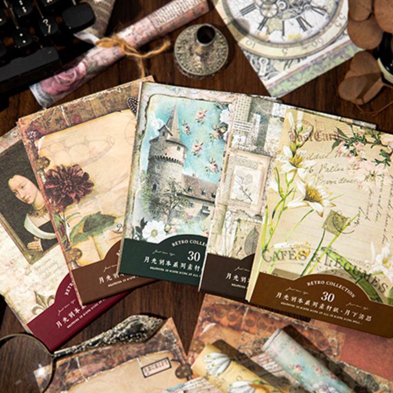 コラージュ 素材 デザイン ペーパー ジャンクジャーナル アンティーク