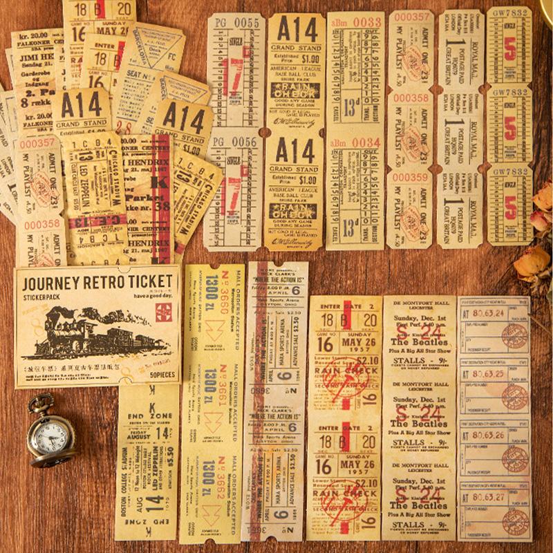 コラージュ素材 ロールチケット ヴィンテージ 古い紙物 コラージュ素材