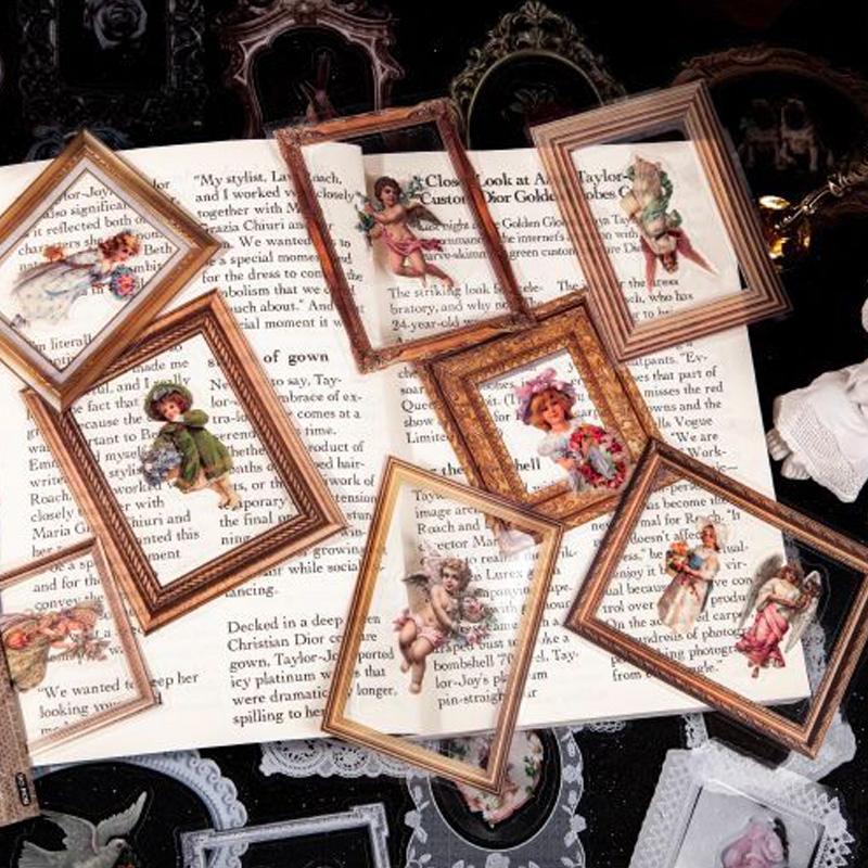 紙モノ コラージュ素材 ひねり金具 デザペ ステッカー コーナー金具