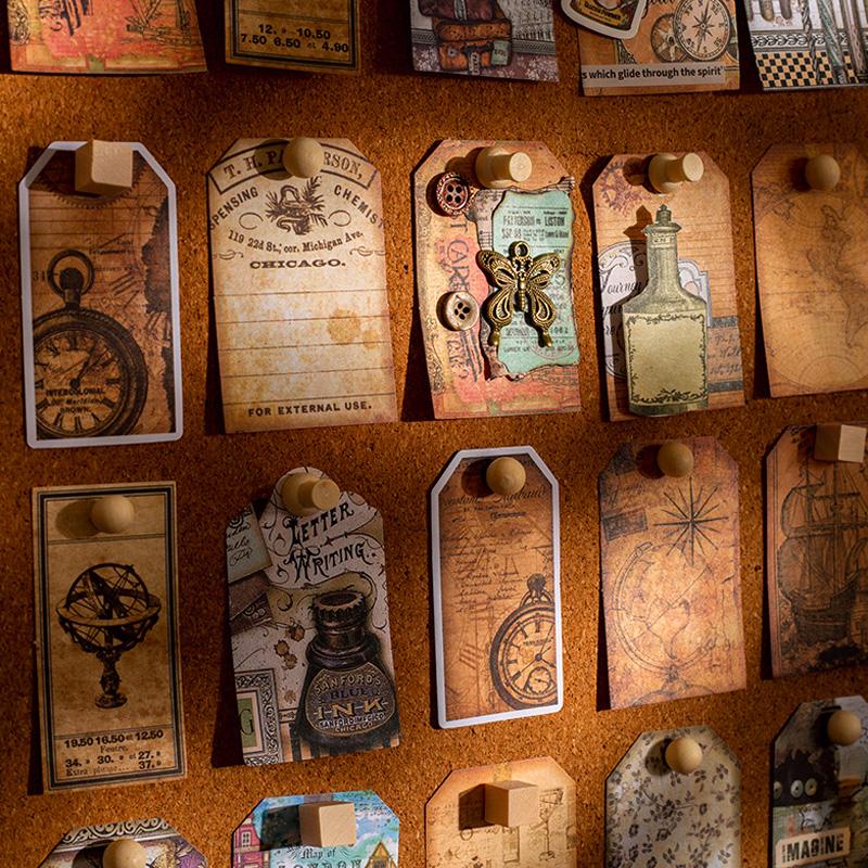 コラージュ 素材 シール ラベル タグ ジャンクジャーナル アンティーク