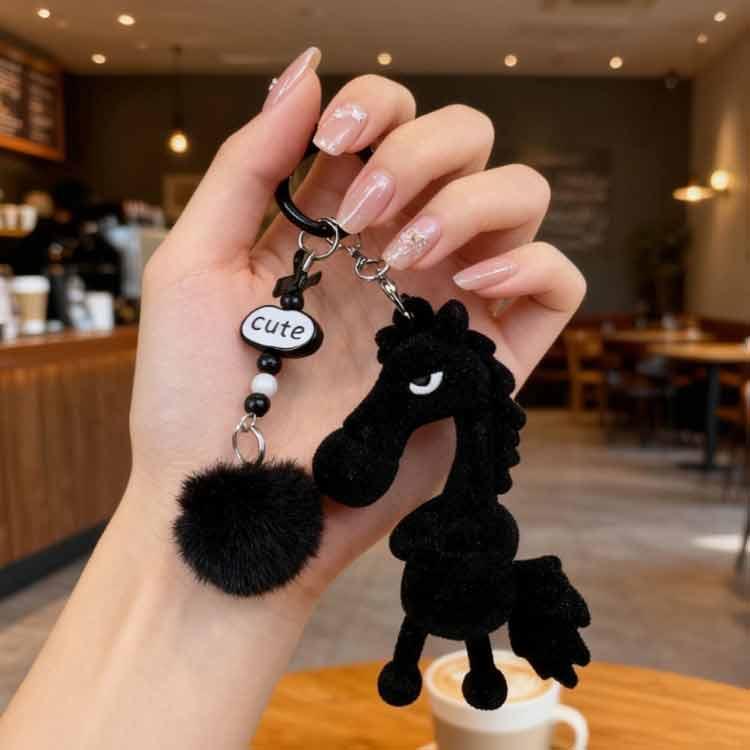 縁起の良い 馬キーホルダー キーホルダー 馬 本物そっくり 【2点セット