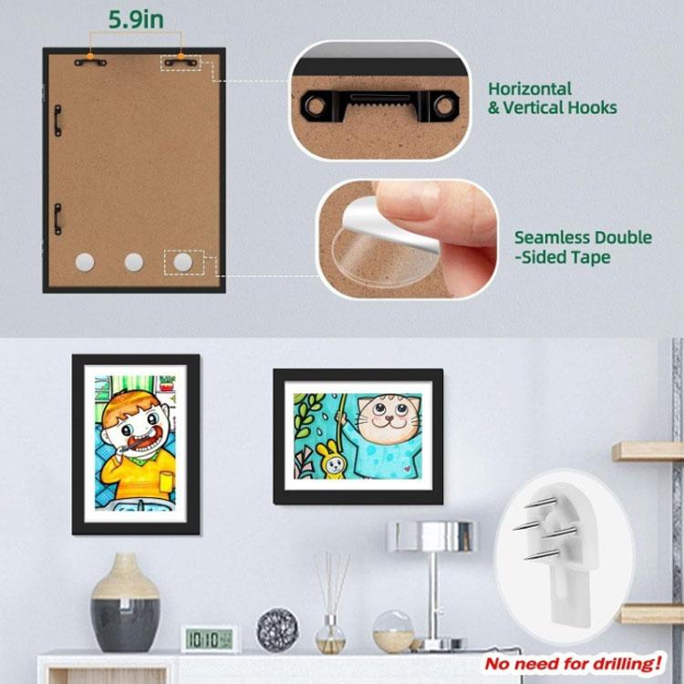 2個セット a3 アートフレーム 子供の絵 収納 額縁 マグネット 木製