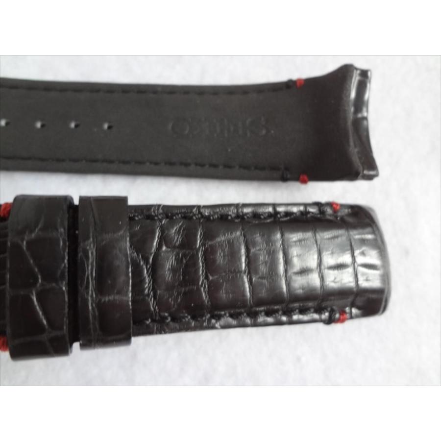 SEIKO 純正 ブライツ SAGH005 , 8R28-00B0 用 クロコダイルベルト 黒