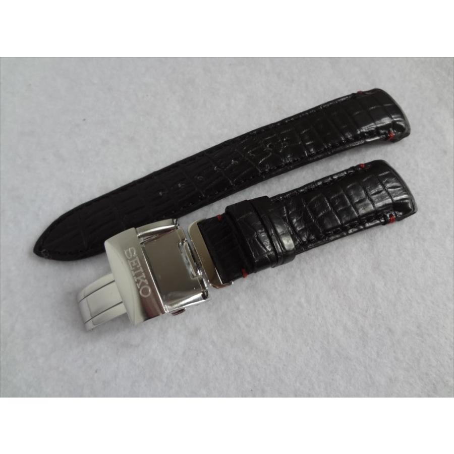 SEIKO 純正 ブライツ SAGH005 , 8R28-00B0 用 クロコダイルベルト 黒