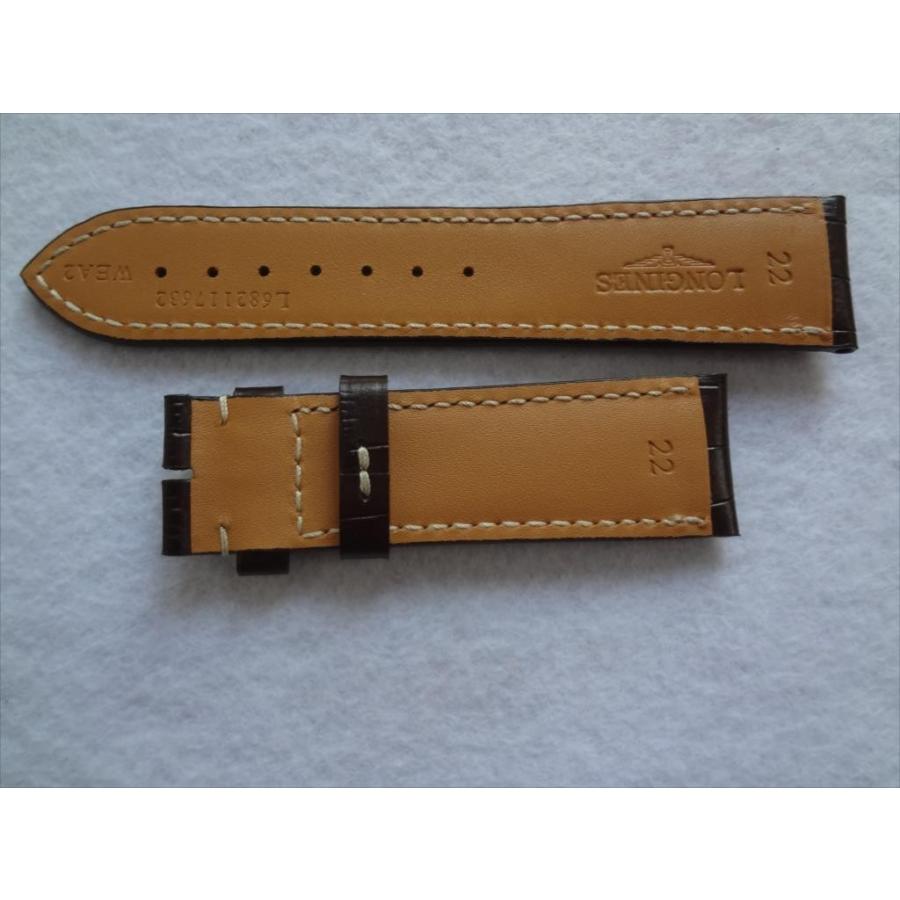 Longines ロンジン 純正 レザーベルト 22mm 腕時計 バンド 茶 茶色