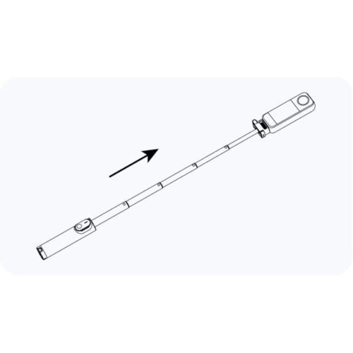 Insta360 折りたたみ式内蔵三脚付き自撮り棒リモコンキット 1/4インチ