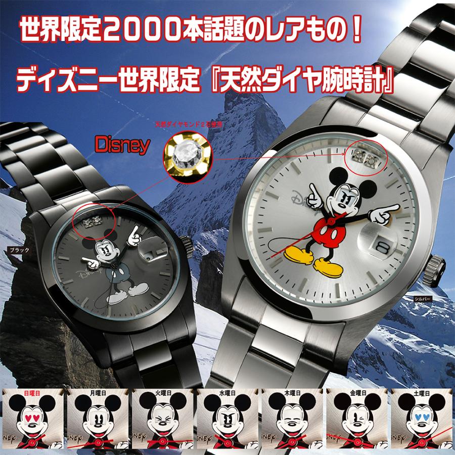 Disney（ディズニー） 世界限定腕時計ギミックアイミッキー ブラック