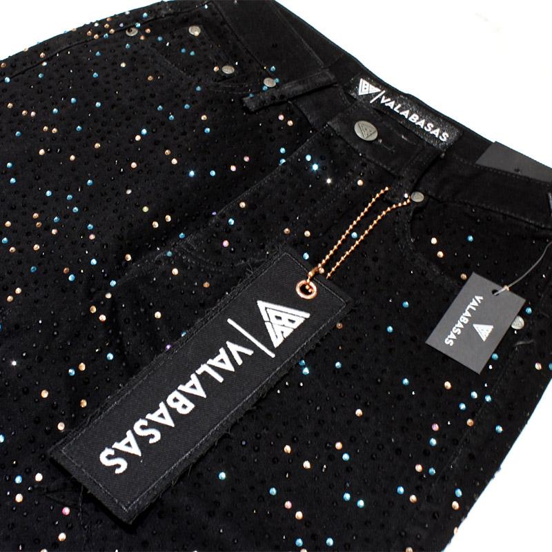 VALABASAS ヴァラバサス バギーパンツ 29-32インチ ブラック/黒 ブルー