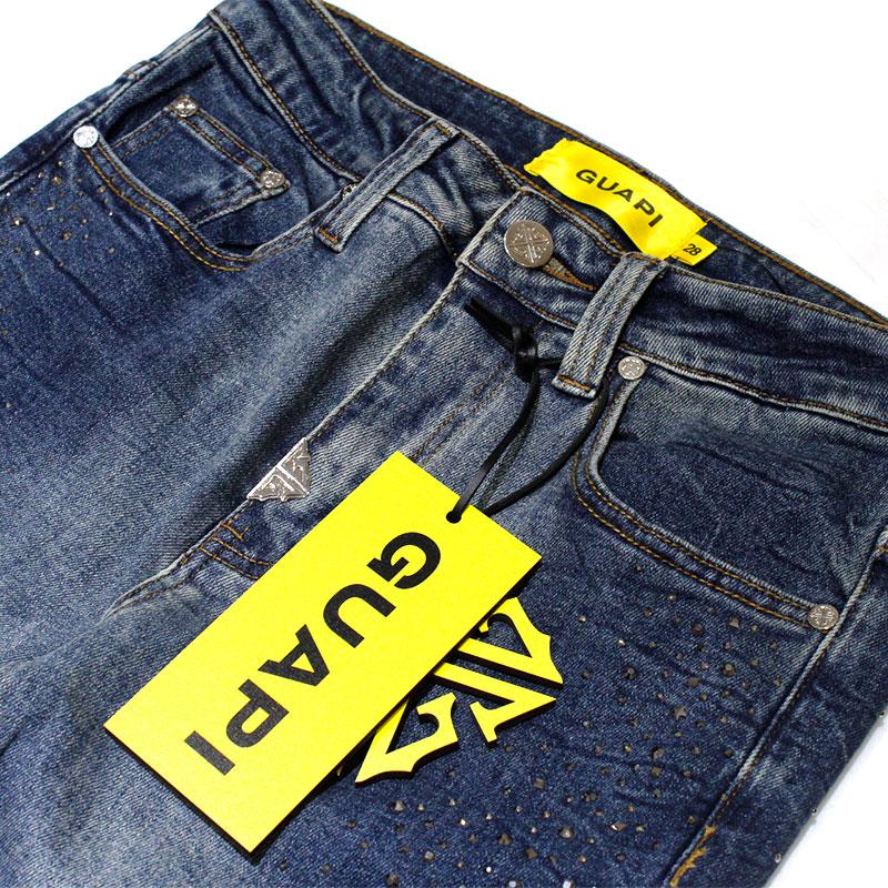 GUAPI グアピ フレアデニムパンツ 28-32インチ ブルー/青 メンズ