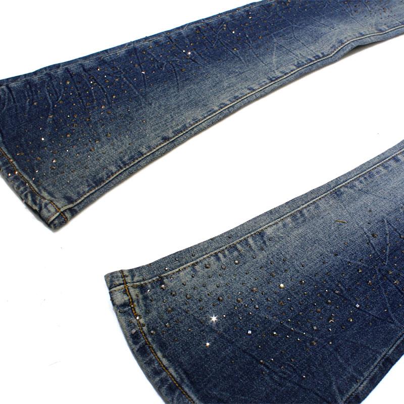 GUAPI グアピ フレアデニムパンツ 28-32インチ ブルー/青 メンズ