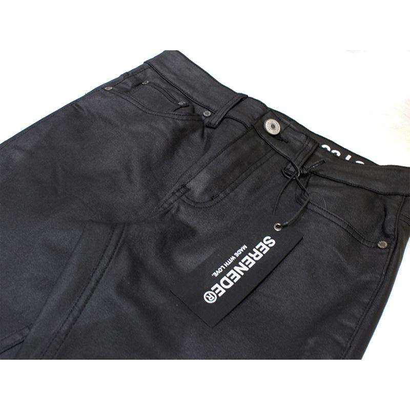 SERENEDE(セレナーデ)/ CAVIAR WAX STACKED JEANS -BLACK- : BAGS