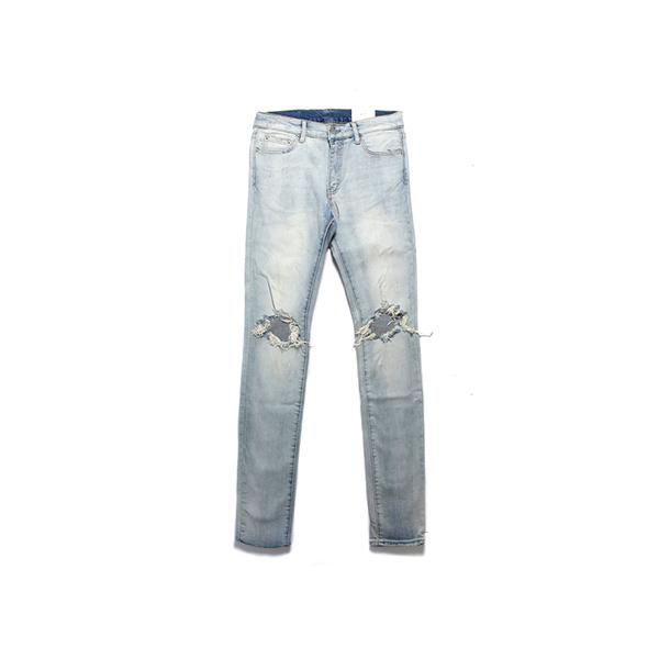 ミニマル mnml ダメージ ストレッチデニムパンツ メンズ W28-W34