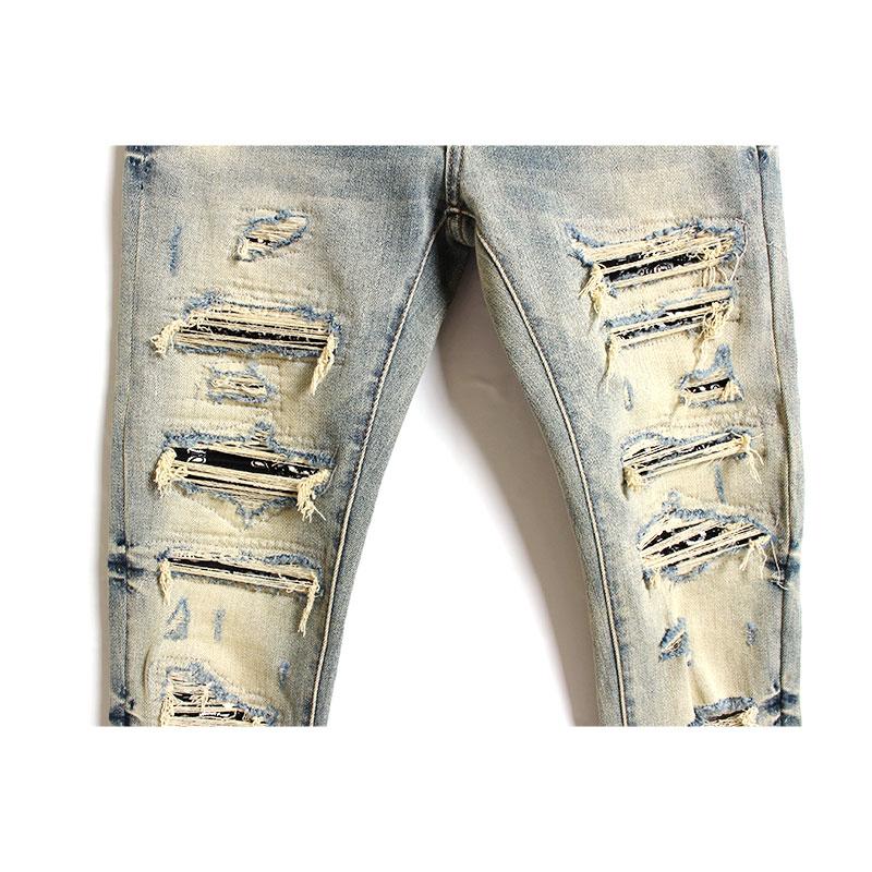 mnml（ミニマル） スキニーパンツ ストレッチデニム ダメージ加工