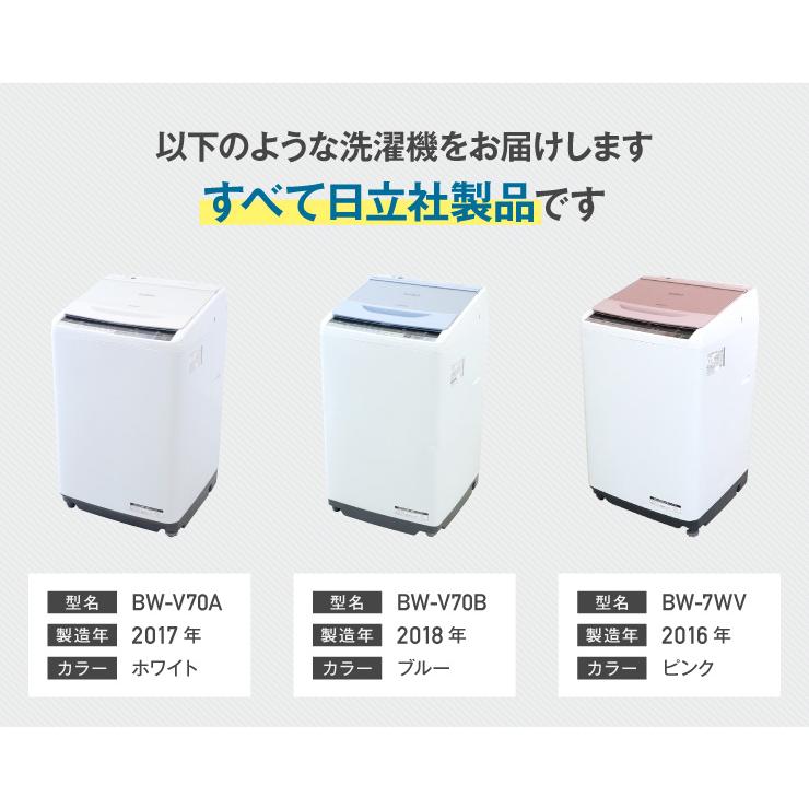 ビートウォッシュ 洗濯機 当店おまかせ 縦型全自動 7.0kg 風乾燥機能