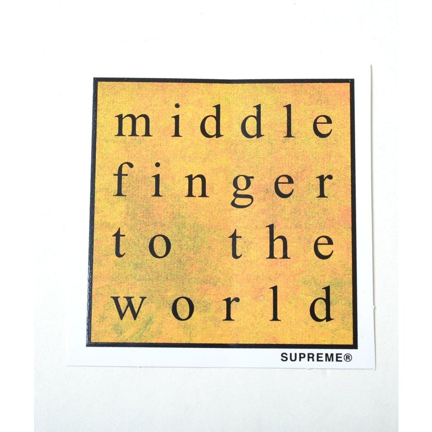 Supreme（シュプリーム） Supreme sticker middle finger to the world