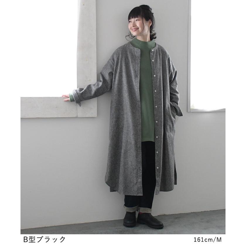 earth_eco_loco チュニック ワンピース 長袖 レディース M〜3L 綿麻
