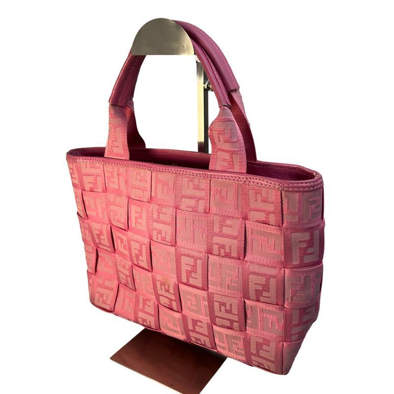 FENDI（フェンディ） ズッカ柄 織り込み キャンバス トートバッグ