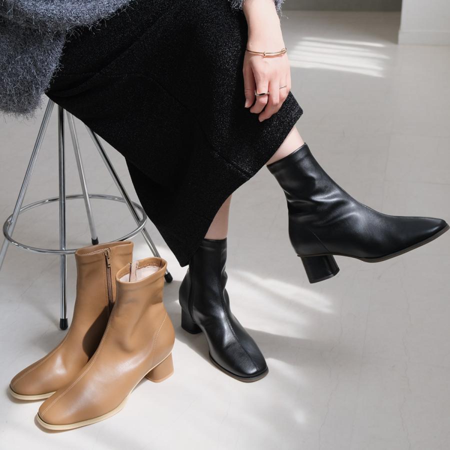 AmiAmi（アミアミ） ショートブーツ レディース ストレッチ 歩きやすい