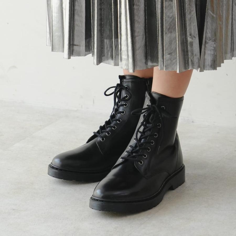 ショートブーツ 本革 レディース 歩きやすい 痛くない 牛革 編み上げ