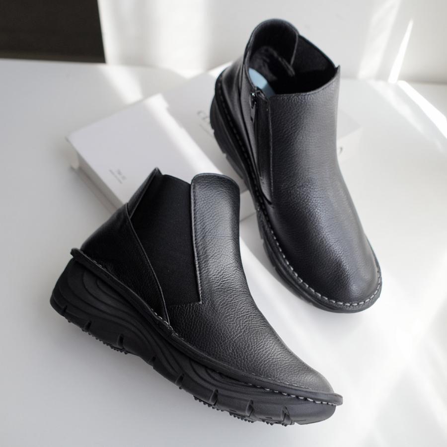 ショートブーツ 本革 レディース 厚底 ブーツ 歩きやすい 履きやすい