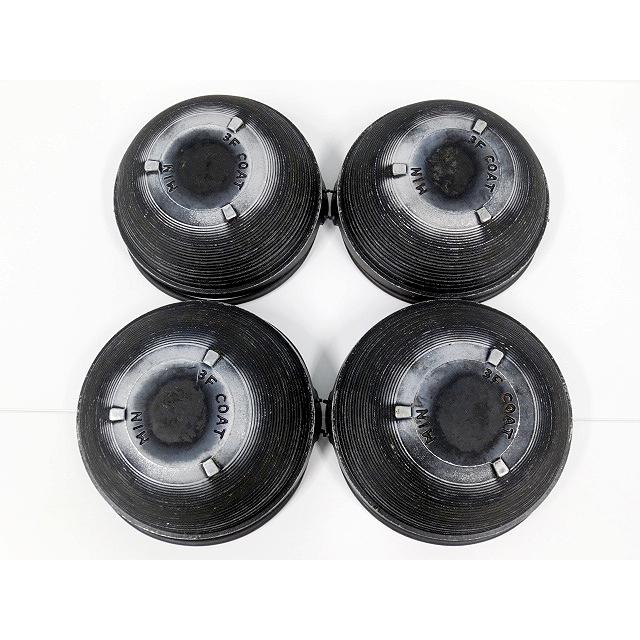 4点セット☆MIN 黒塗りアルミ段付田舎鍋 ツル付き サイズ24cm 容量2.0L