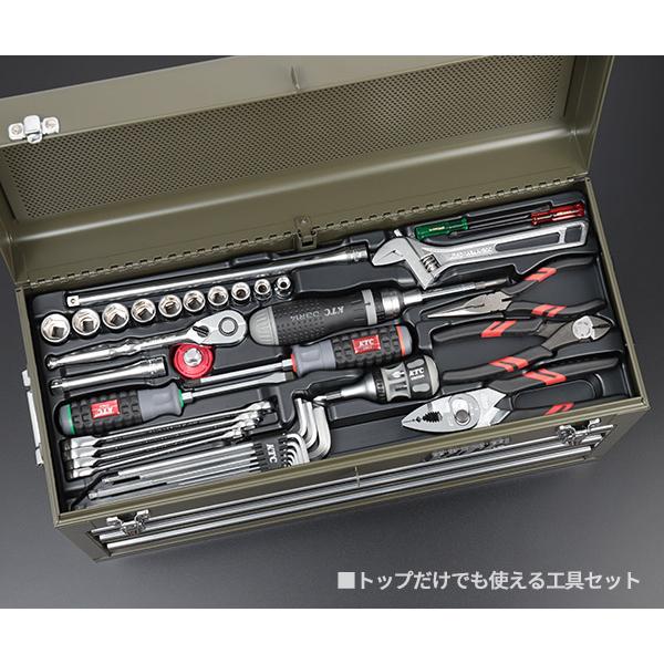 KTC KTC SK39120XODEM 9.5sq. 91点工具セット オリーブドラブ