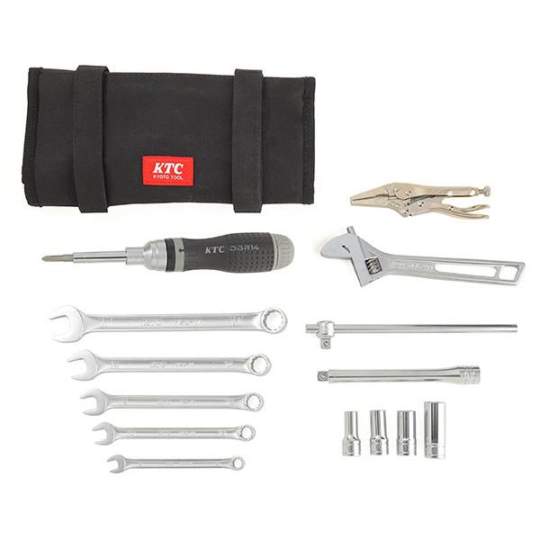 KTC KTC 9.5sq. ライダーズメンテナンスツールセット 14点 バイク工具