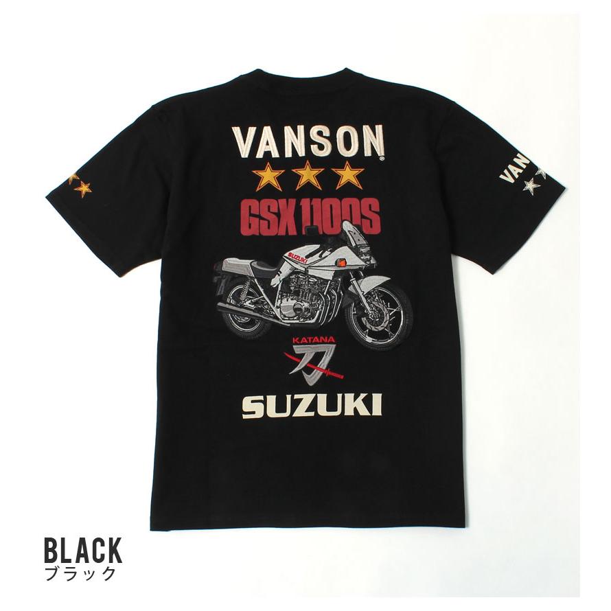 VANSON（バンソン） Tシャツ スズキコラボ GSX1100S カタナ 2024春夏