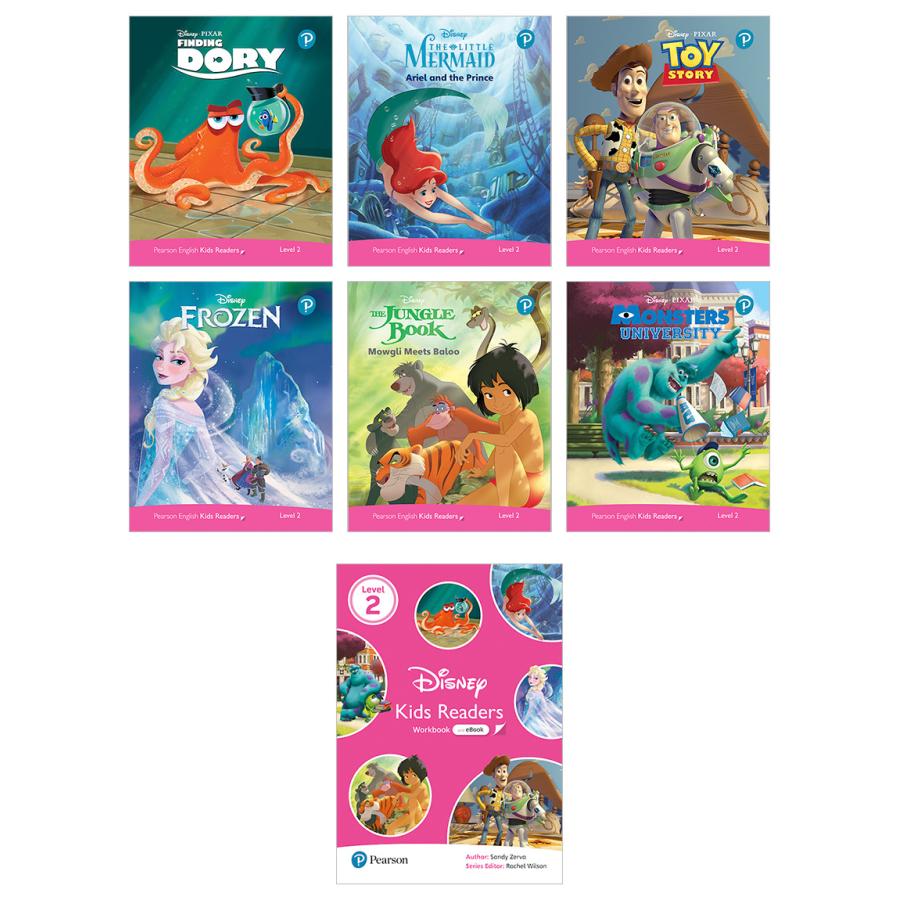 Disney（ディズニー） 絵本 Disney Kids Readers Level2 Pack 6冊と