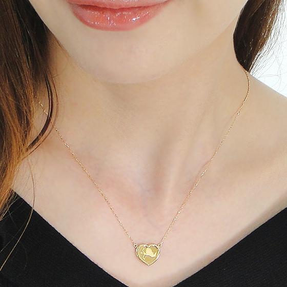 コインネックレス 24金 純金 キューピット K24 K18 2022 ハート コイン