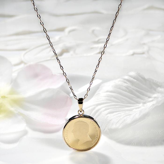 純金 K24 K18 2025 巳年 コイン ネックレス 1/20oz 送料無料