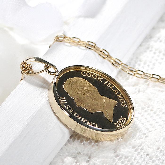 純金 K24 K18 2025 巳年 コイン ネックレス 1/20oz 送料無料