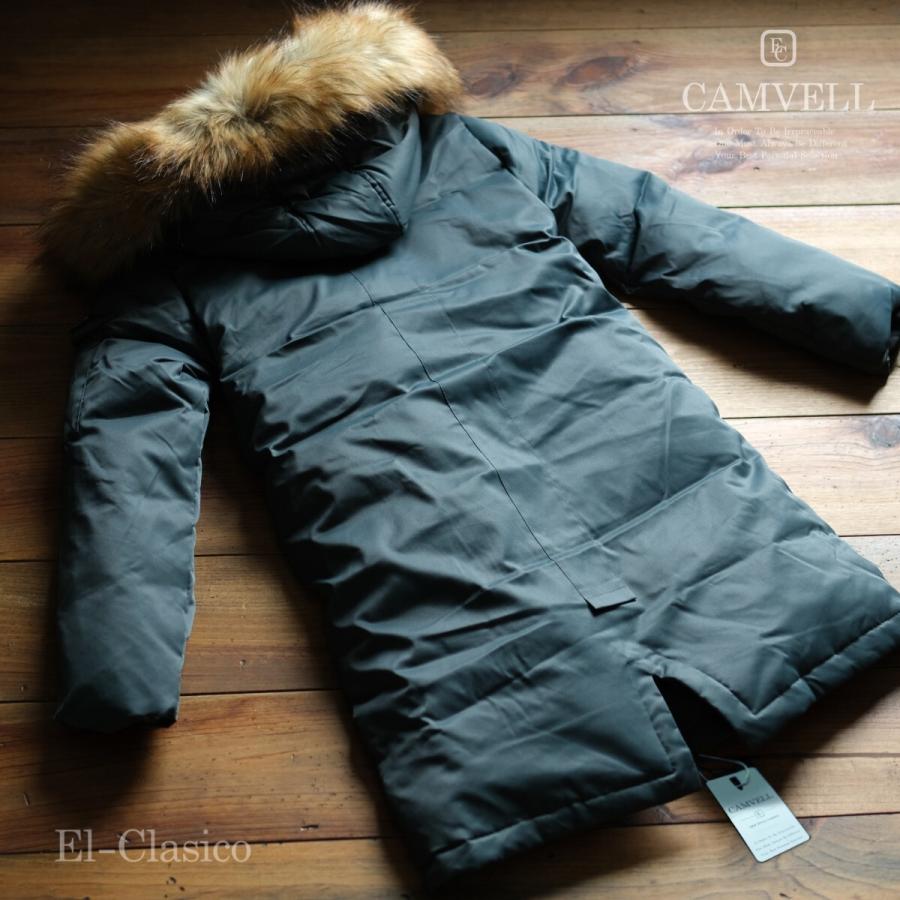 新品*英国ロンドン *CAMVELL キャンベル*ロングダウンコート ブルー