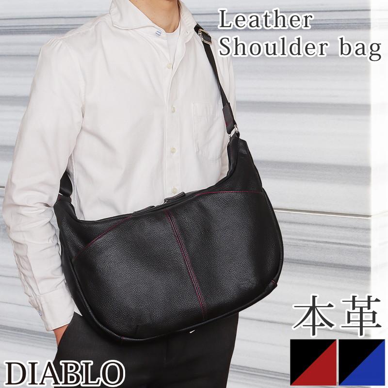 DIABLO ショルダーバッグ メンズ 本革 牛革 大きめ 大容量 a5 斜めがけ