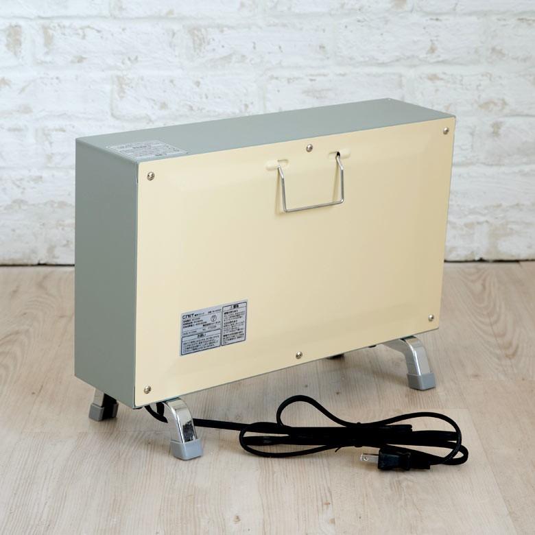 ヒータ レトロ 電気ストーブ グレー 家電 冬 暖房器具 スチール
