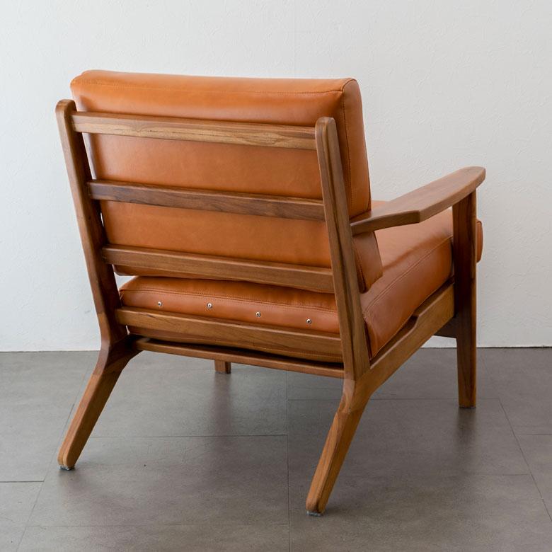 東谷 ソファ 1人掛け 1P 本革 木 幅 69cm キャメル ブラウン レザー