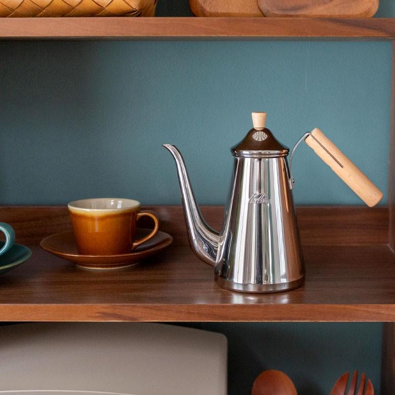 ドリップポット ポット スリム カリタ ステンレス 木製ハンドル 700ml