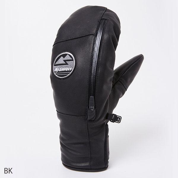 ラスト1点 Lサイズ ブラック レザーミトン SWANY スワニー Cassius