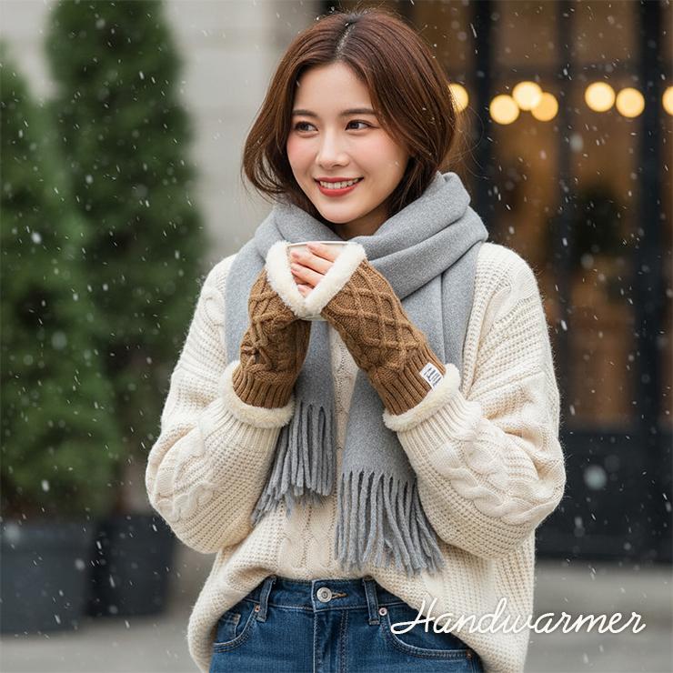 爆買 ハンドウォーマー レディース 指出し 指なし手袋 アーム