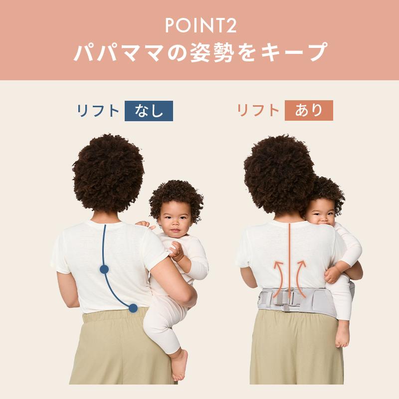 ergobaby（エルゴベビー） 公式 リフト ヒップシート オニキスブラック
