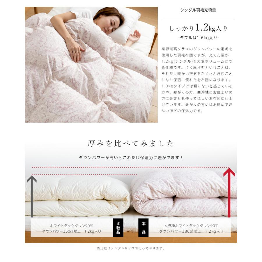 西川（nishikawa） 羽毛布団 シングル 布団カバー付 ダウン90％ 1.2kg