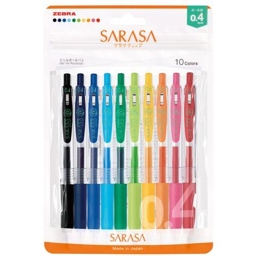 ZEBRA（ゼブラ） サラサクリップ 10色セット 0.4mm JJS15-10C-N 10本