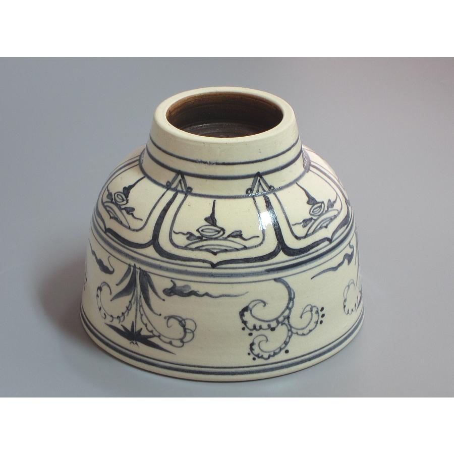 安南手草花紋茶碗 古曽部焼 寒川義崇造 共箱 : 茶道具商 越中屋 - 通販