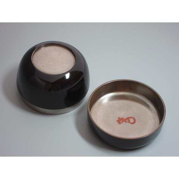 鶴蒔絵黒平棗 淡々斎在判・箱書付 内銀溜塗 鈴木表朔造 共箱 : 茶道具