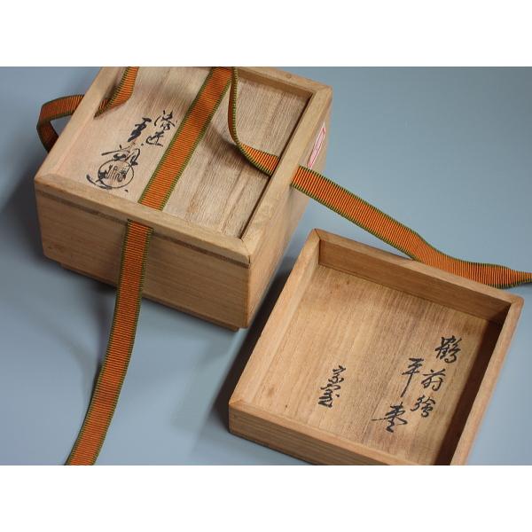 鶴蒔絵黒平棗 淡々斎在判・箱書付 内銀溜塗 鈴木表朔造 共箱 : 茶道具