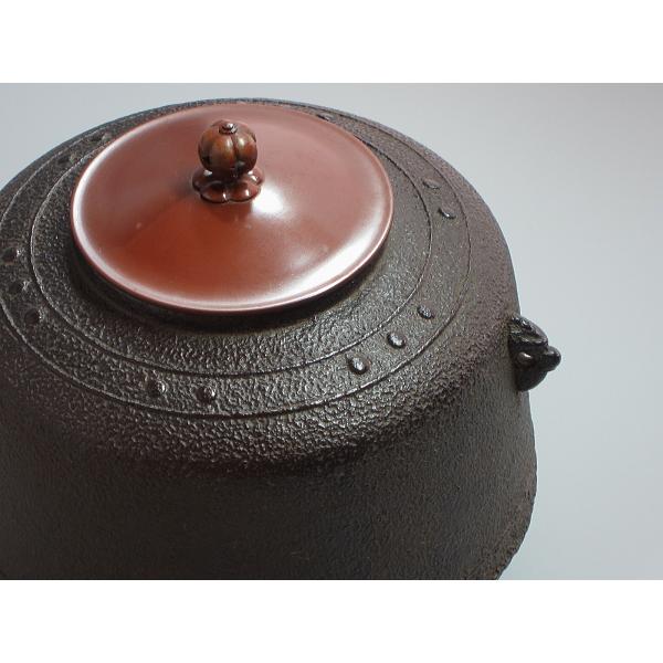 万代屋釜（別釜上／風炉用）南部鉄器釜師の作 紙箱入 : 茶道具商 越中