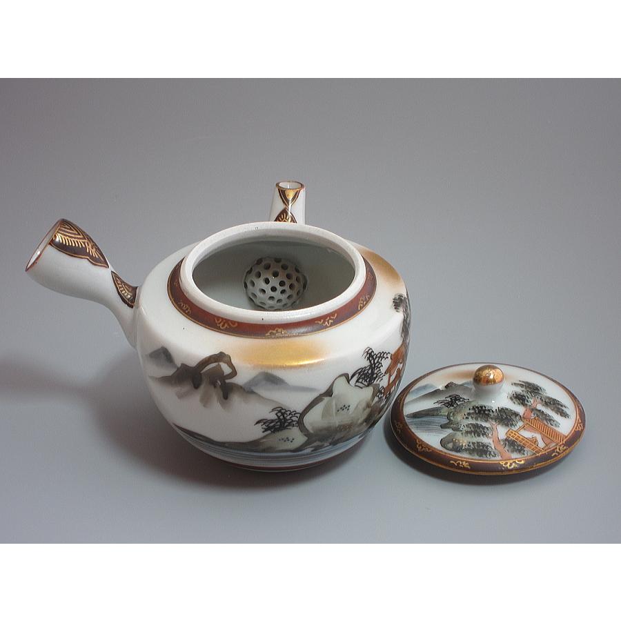 煎茶器セット 九谷焼 色絵山水図（本体のみ） : 茶道具商 越中屋