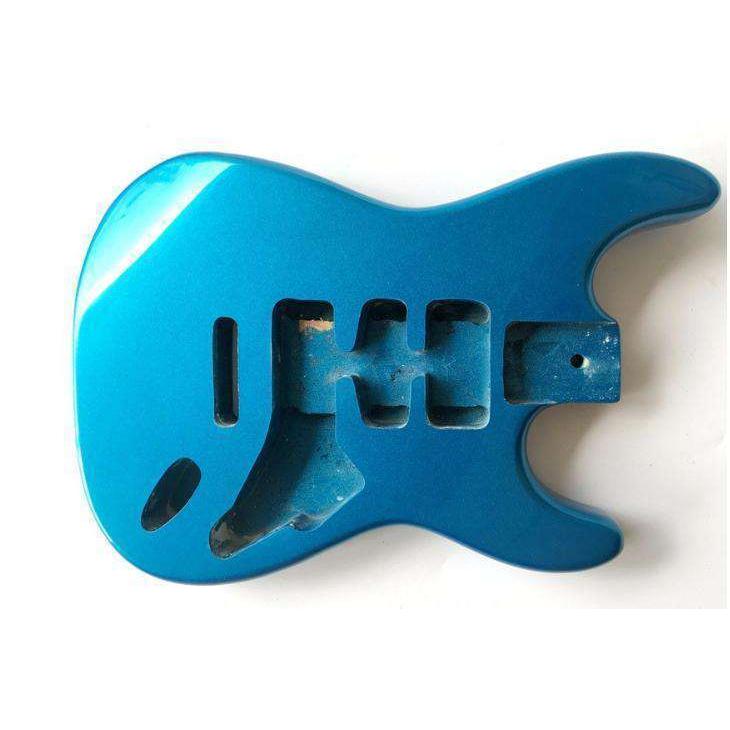 ブルー ストラト用 塗装済み ギターボディ マホガニー製 ギター自作用